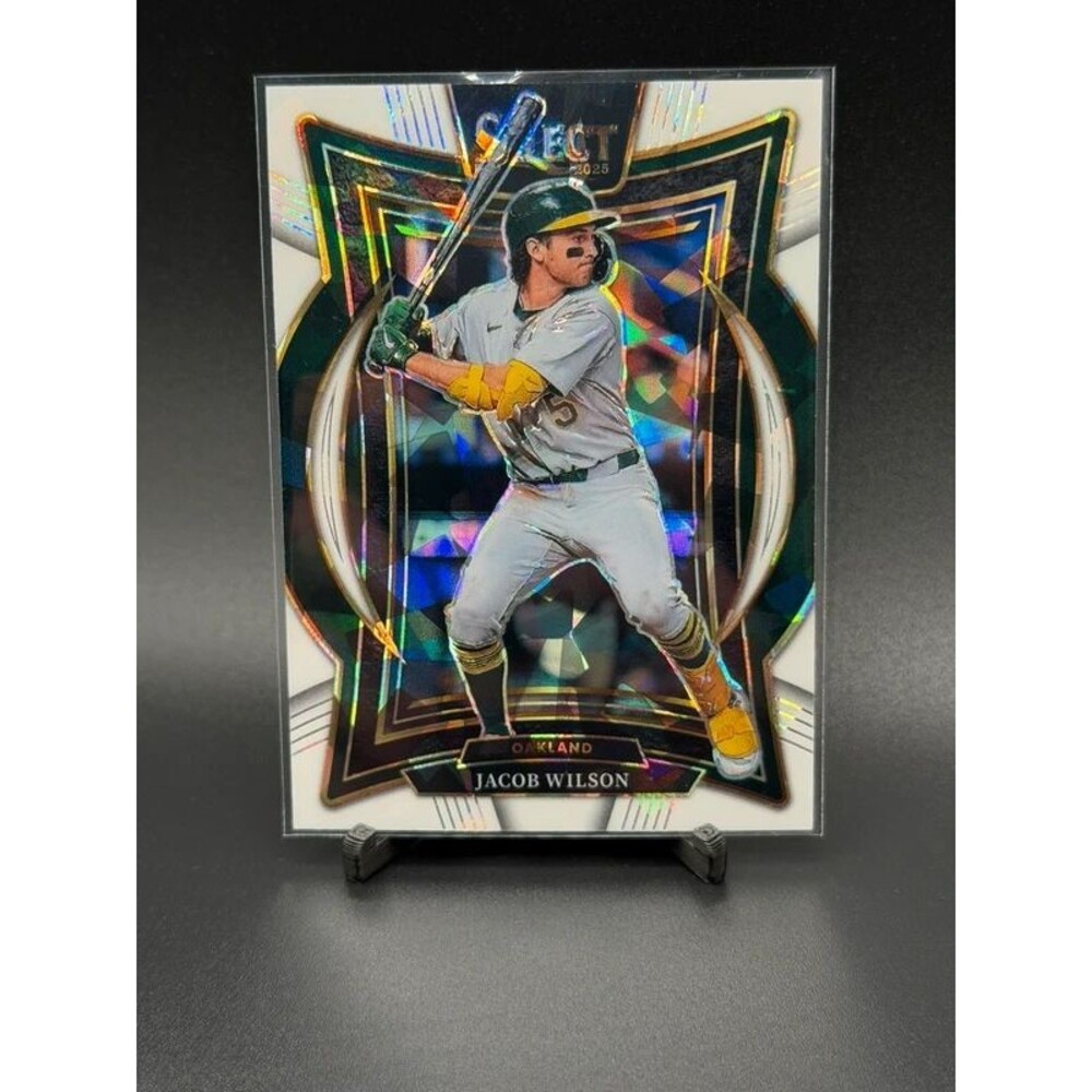 2025 Panini Select Jacob Wilson Concourse Tie-Dye Prizm /25 #56 Oakland